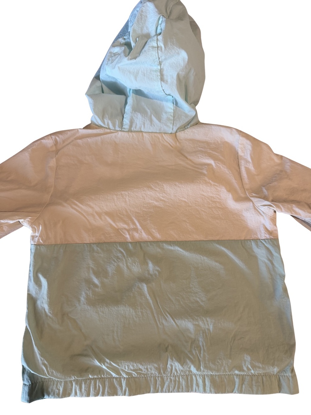 (5 for $10) | Cat & Jack Light Aqua and Cream Pullover Windbreaker Hoodie - Picture 4 of 7